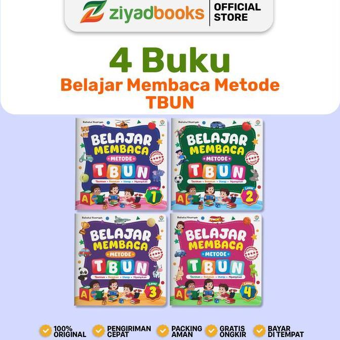 Briliea122 - (ISI 4 BUKU) Belajar Membaca Metode TBUN - Buku Anak - Buku Belajar Membaca Anak TK SD 