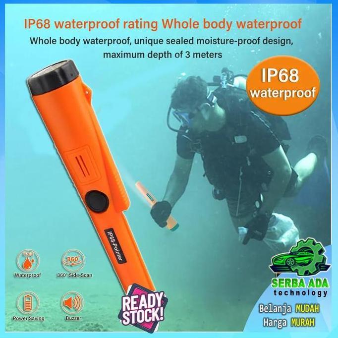 METAL DETECTOR BAWAH AIR IP68 DETEKTOR LOGAM TAHAN AIR GP POINTER ANTI DALAM AIR IP 68 POINTER AT EM