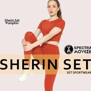 BEST SALE Baju senam M-XXL SHERIN SET set sport baju senam celana senam legging senam setelan olahra
