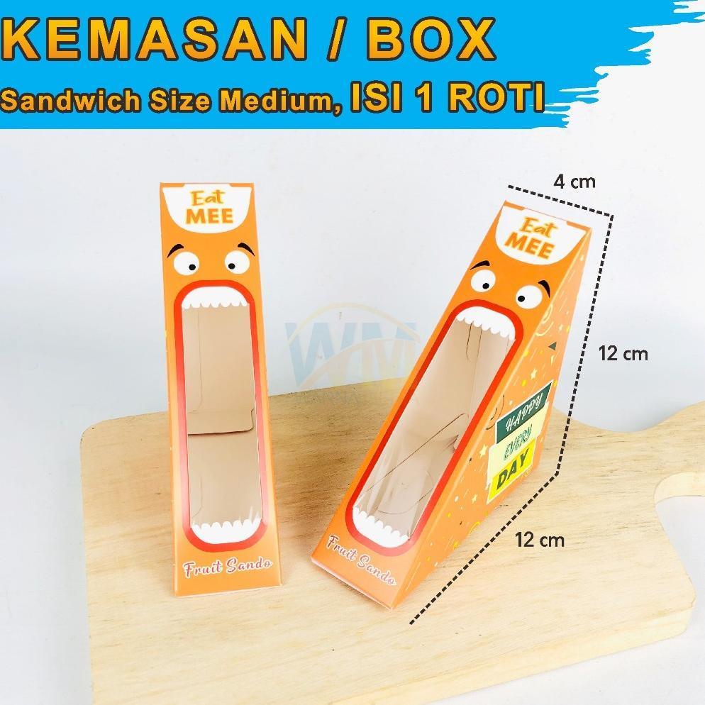 TERBARU Mika Sandwich Segitiga / Mika Sanwich Buah / Sandwich Box Fruit Sando / Kemasan Sandwich Seg