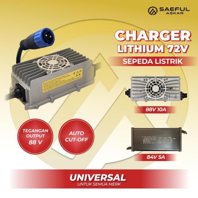 Phylion Charger Baterai Lithium 72V Soket M23 10A 5A