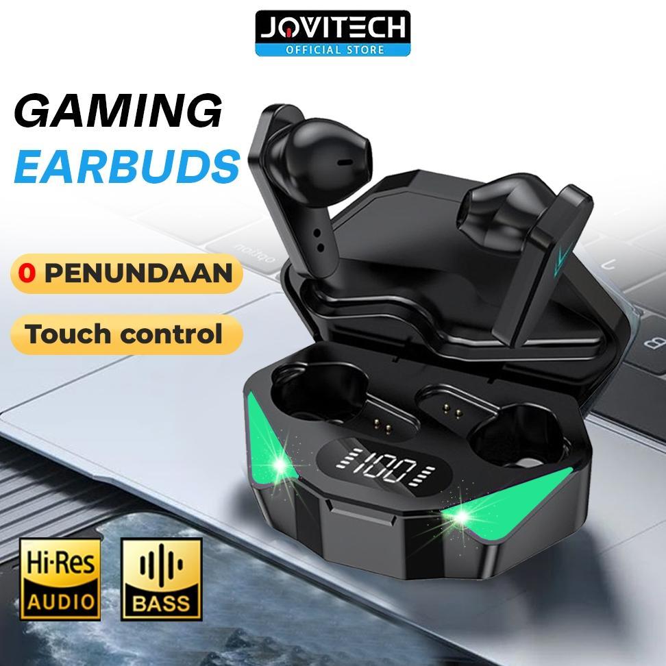 CUCI GUDANG Jovitech Headset Bluetooth Gaming TWS X15 Bluetooth V5.2 LED Smart Display Headset Nirka