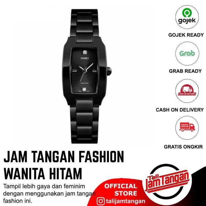Jam Tangan Fashion Analog Wanita Warna Hitam