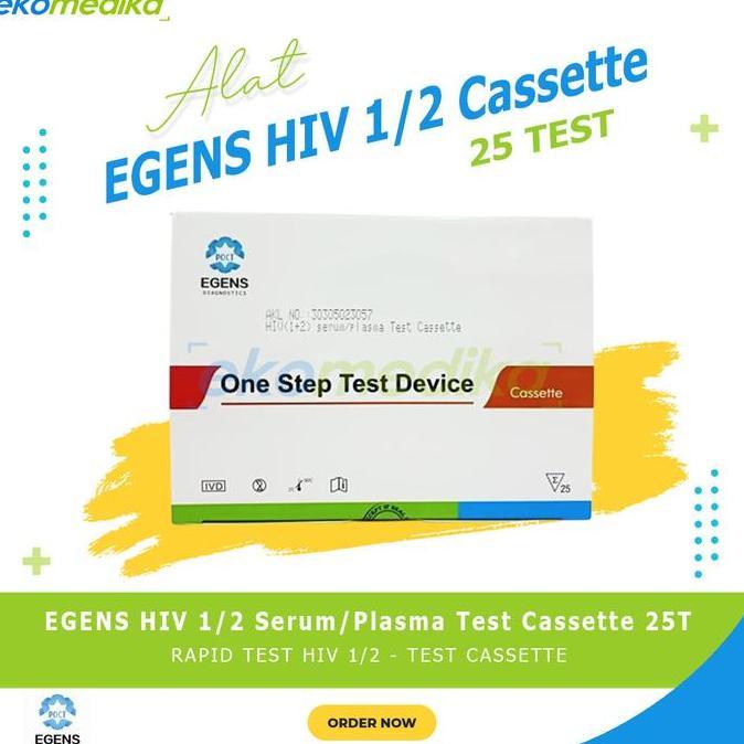 HIV Device EGENS Isi 25 MURAHH / EGENS HIV 1/2 Test Cassette 25T