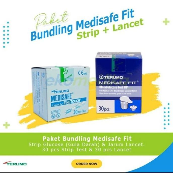 Medisafe Test Tip Terumo 30's + Medisafe Lancet Terumo 30's