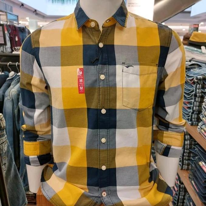 KEMEJA CARDINAL JEANS SLIMFIT PREMIUM QUALITY WARNA KUNING Panjang Pria Keren