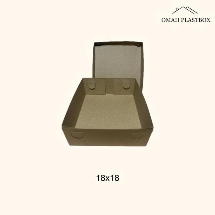 Dus Nasi Kotak Katering Coklat Polos 50pcs - Box Katering konsumsi