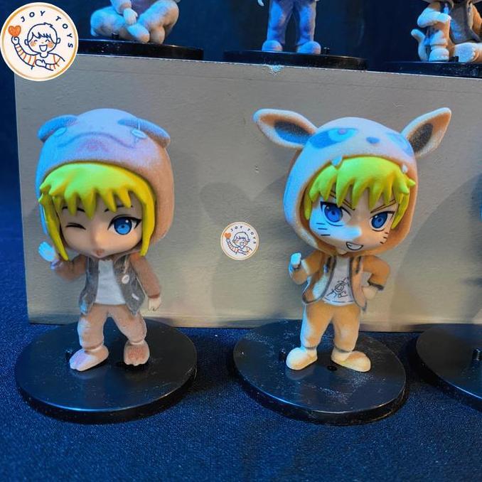 HOT SALE NARUTO SUEDE HOODIE CHIBI 8CM 6 PCS 220 NARUTO SHIPPUDEN ANIME ACTION FIGURE TOYS TERMURAH