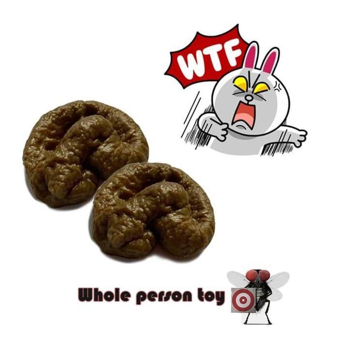 Poop Shit Rubber Toy Mainan Tai Eek Kotoran Hewan Manusia Kecil