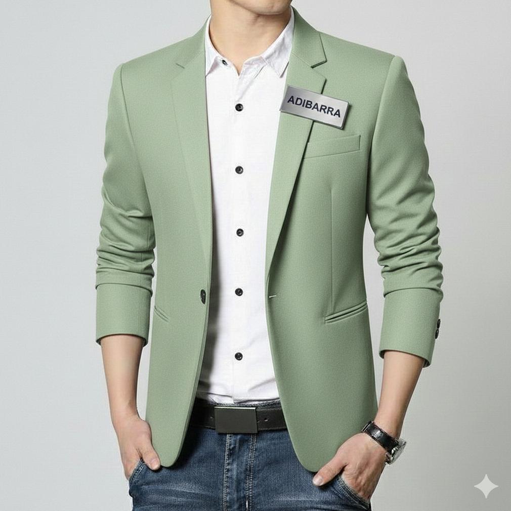 ORIGINAL ADIBARRA- JAS BLAZER PRIA BAHAN HIGH TWIST PREMIUM MEWAH ELEGAN L JAS FORMAL MAUPUN CASUAL