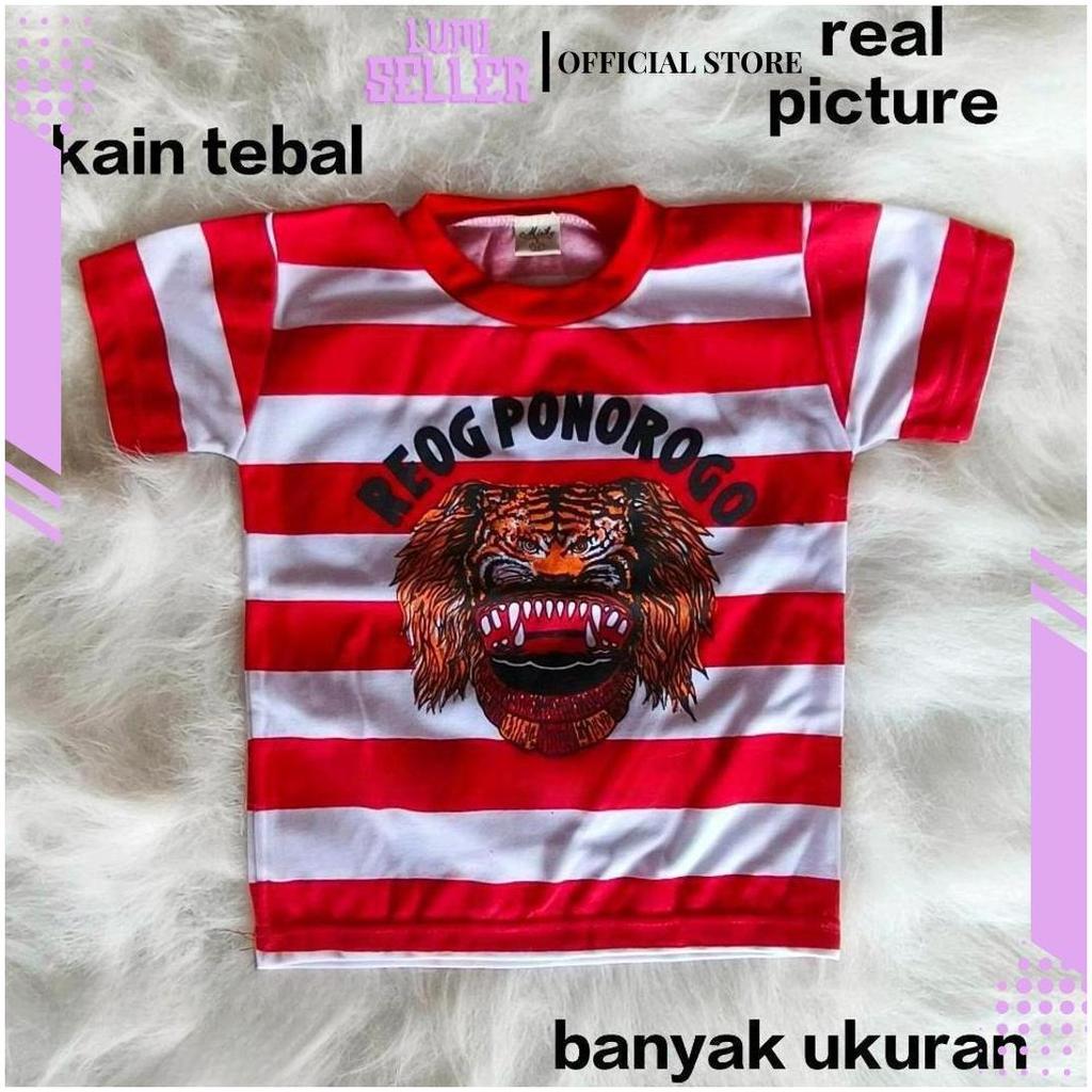 Stelan Baju Reog Ponorogo Anak Full Set Barongan Kayu + Embong | Kostum Reog Anak Lengkap Celana Bar