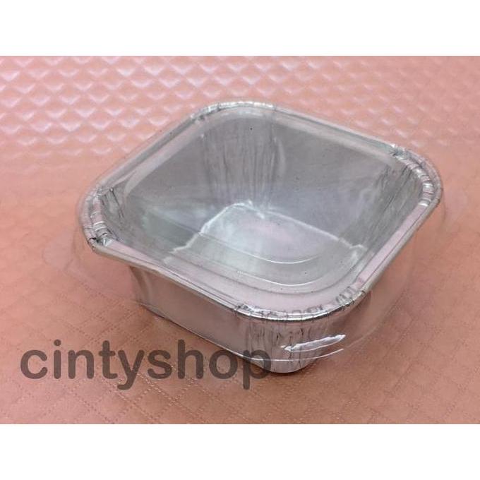 Youme- Alumunium Foil Tray Ox 100 Dengan Tutup Plastik Bening