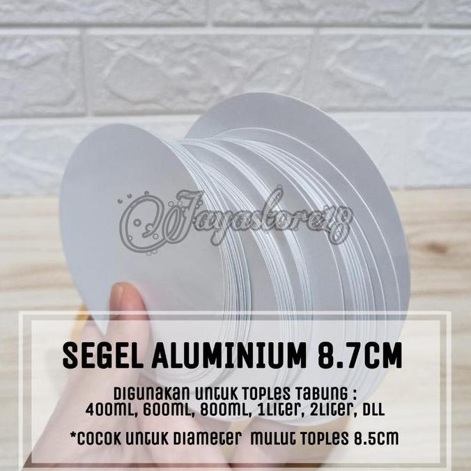 Youme- Segel Aluminium Foil 8.7Cm Seal Toples Tabung Diameter 9Cm