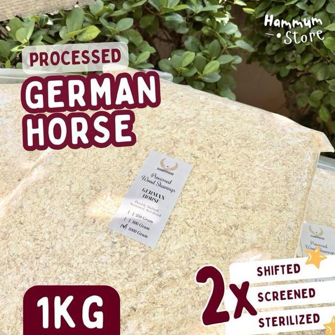 GERMAN HORSE PROCESSED | Serbuk Kayu German Horse Hamster Steril Siap Pakai | Serbuk Kayu Kelinci | 