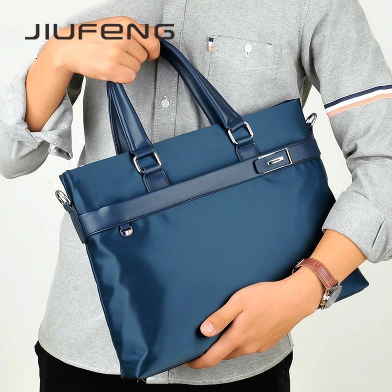 JIUFENG Tas Bahu Pria Bisnis Tahan Air Satu Tas Kantor Tas Komputer 14 Inci Ransel Dokumen Termurah