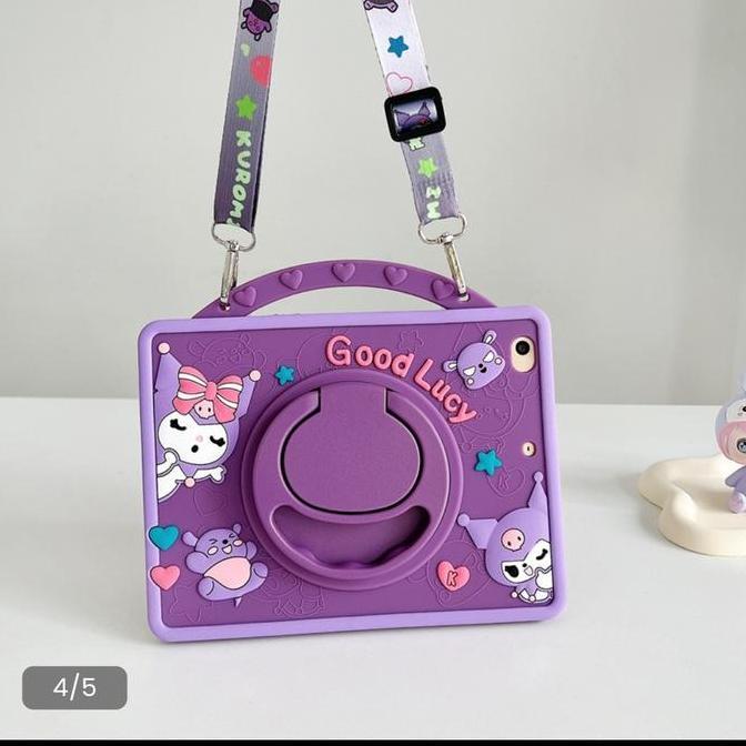 Case Anak Motif Kuromi Free Tali Selempang Xiaomi Redmi Pad Se