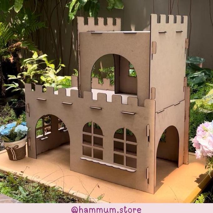 Rumah Kelinci Tingkat | Rumah Kucing | Istana Kelinci Kayu | Tempat Tidur Kandang Kelinci