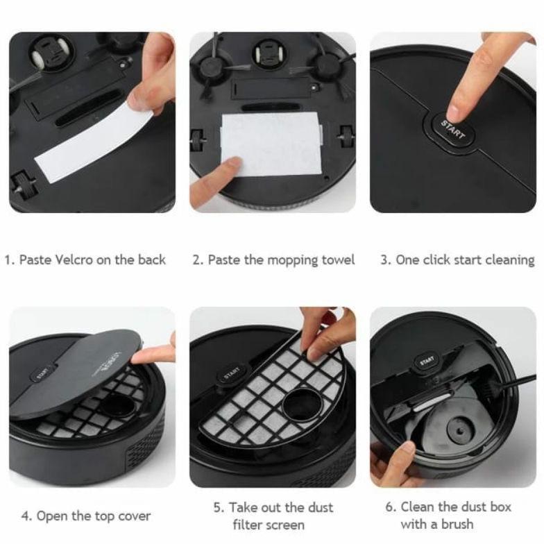 BIG PROMO SMART SWEEPING ROBOT 3 IN 1 SAPU PENYEDOT DEBU PEL PEMBERSIH DEBU LANTAI ROBOT VACUUM JALL