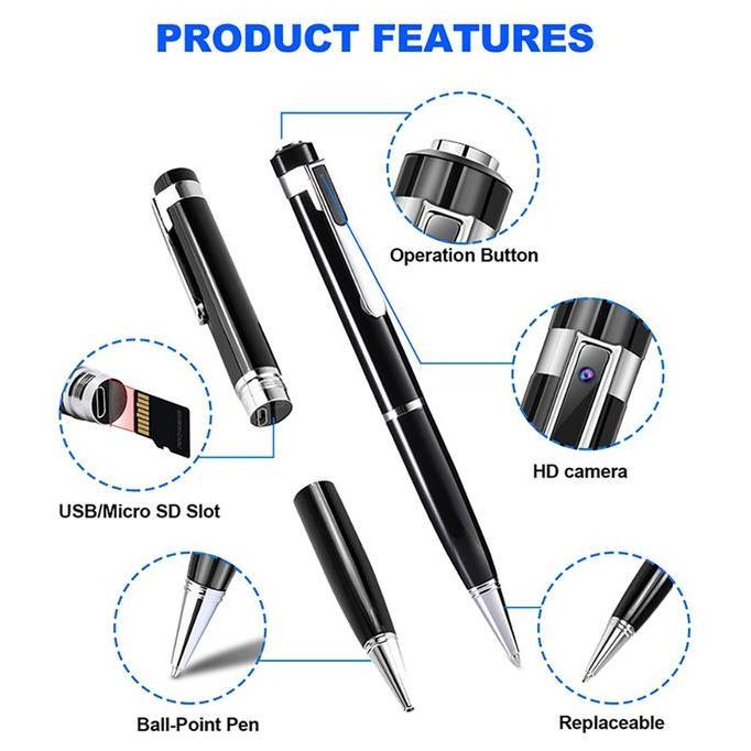 HD 1080P Mini Camera Pen CCTV Camera Portable Pen video Recorder Kamera Camcorder Perekam Vidio FAB