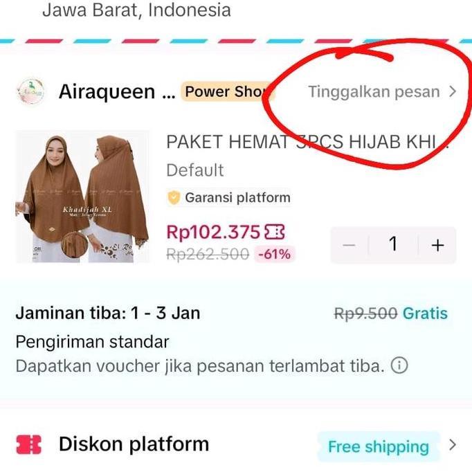 Heddosu- [ Paket Hemat 3Pcs ] Hijab Motif -Rhihana Xl - Jilbab Muslim Syari Cantik Nyaman Segi Empat