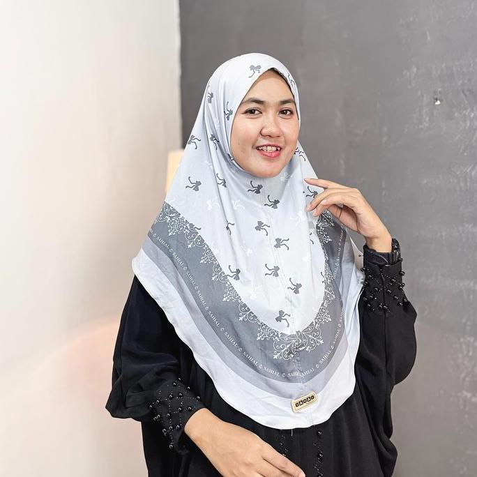 Heddosu- - Jilbab Motif Bergo Non Pet Pitaloka Hijab Instan Daily Motif Printing Jersey Kerudung Pan