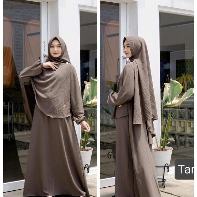 Shukyo- Gamis Set Hijab Cringkle Belle By Denyan Mw
