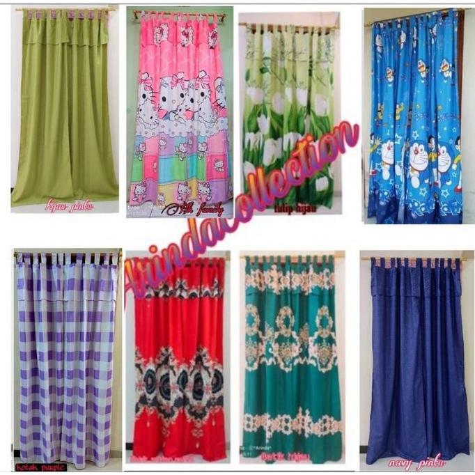 TERLARIS!! GORDEN PINTU MOTIF BUNGA/KARAKTER UK 80X200