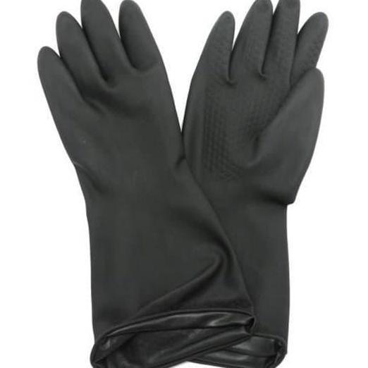 Seiketsu- Sarung Tangan Karet Rubber Kenmaster Hitam Latex Industrial Gloves