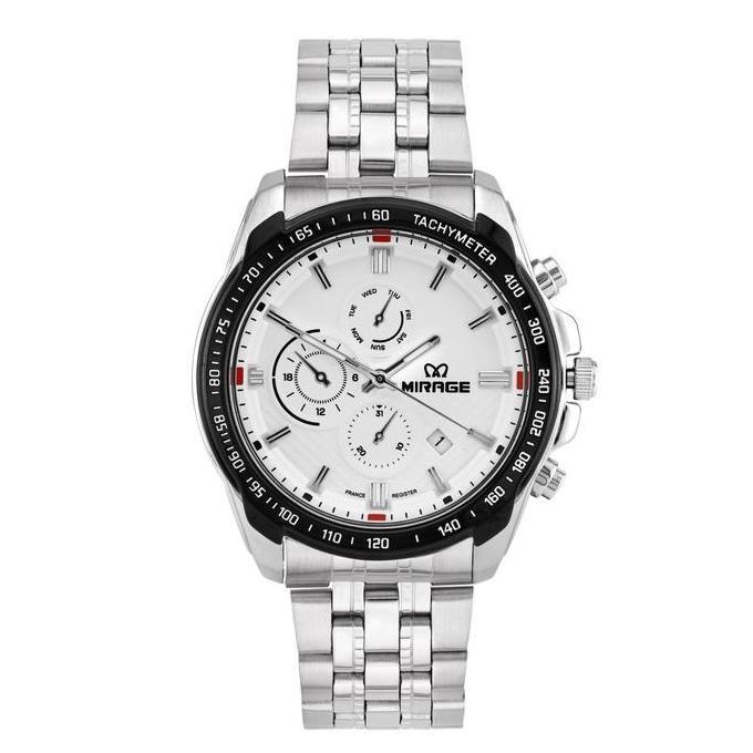 Boshi- Mirage Tch - Jam Tangan Analog Pria Silver Sporty Anti Air 8535 / 8883 M