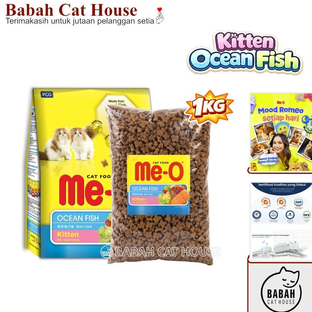 TERLARIS MEO KITTEN 1KG OCEAN FISH MAKANAN ANAK KUCING KERING CAT DRY FOOD USIA 1 2 3 BULAN BAYI BAB