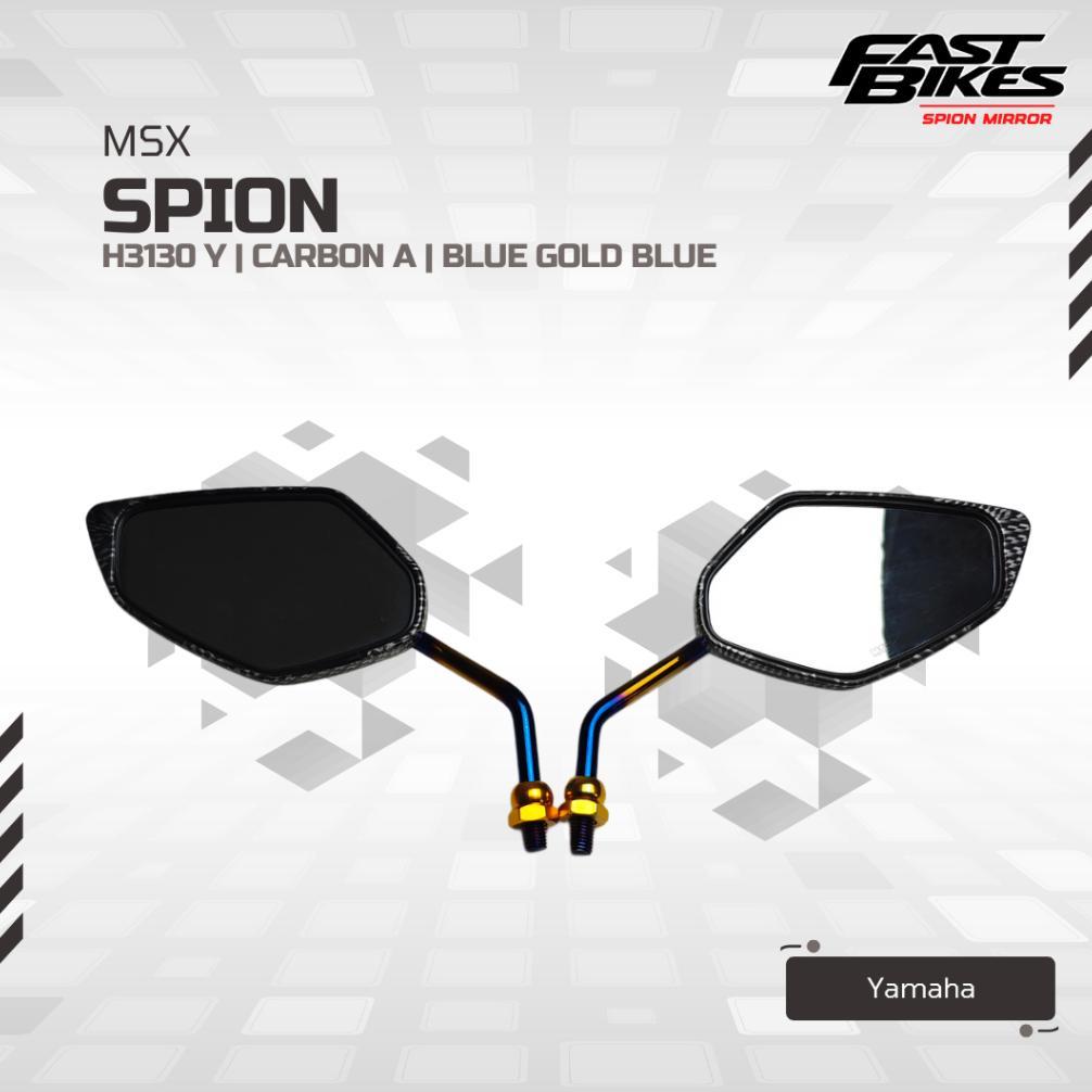 New Msx Kaca Spion Carbon Tangkai Panjang Two Tone Spion Variasi Daun Universal Mio Beat Vario Jupit