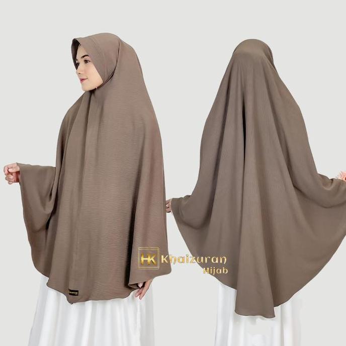 Heddosu- Khimar Bergo Crinkle Airflow Jumbo Muslim Jilbab Fawzah Instan Ped Xxxl Kerudung Nita Syari