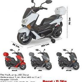 Promo Mainan Motor Listrik Anak Cowok Aki Nmax Pmb Raid M588 3 4 5 6 Tahun Cod