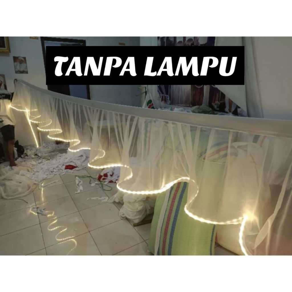 (Tanpa Lampu) Skiriting Tenda Organza / Vitrase - Dekorasi Tenda Pernikahan 6 & 10 Meteran