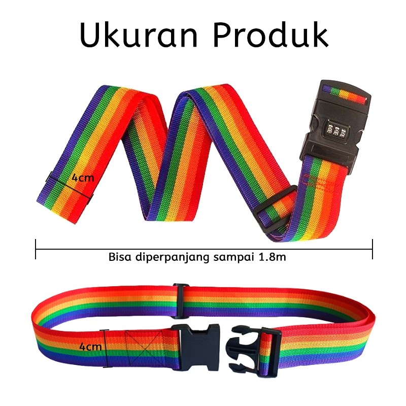 Luggage Strap Belt Koper - Tali Pengikat Kunci Koper