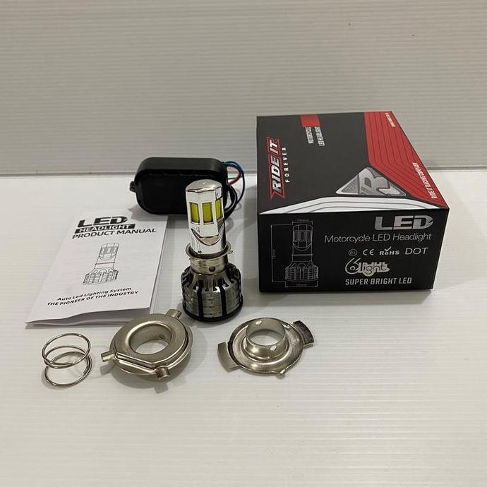 TERLARIS!! LAMPU DEPAN LED 6 SISI RIDE IT PUTIH