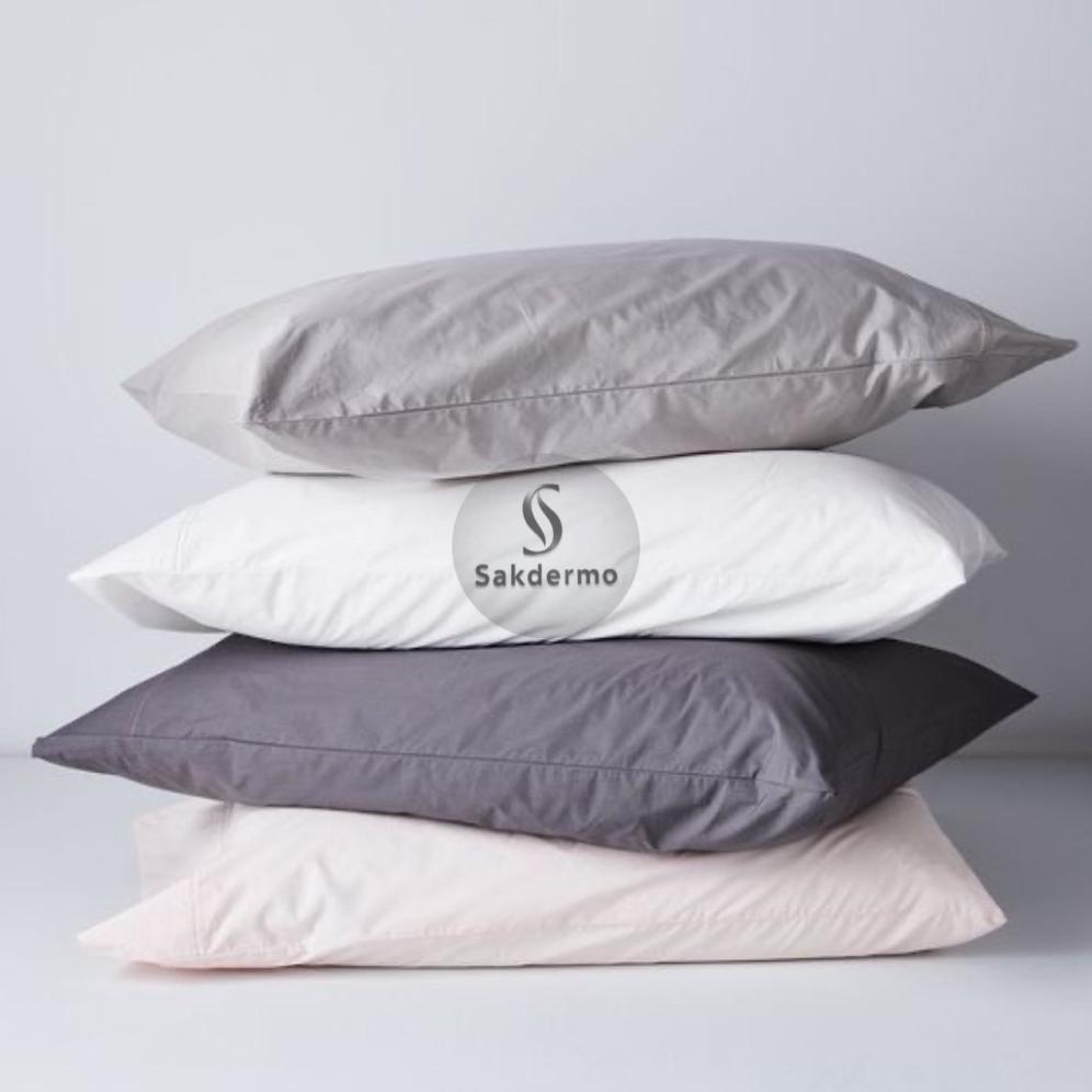 Hot Deals ( Resleting) Sarung Bantal Polos Resleting/ Sarung Bantal Hotel / Sarung Guling Polos /Sar