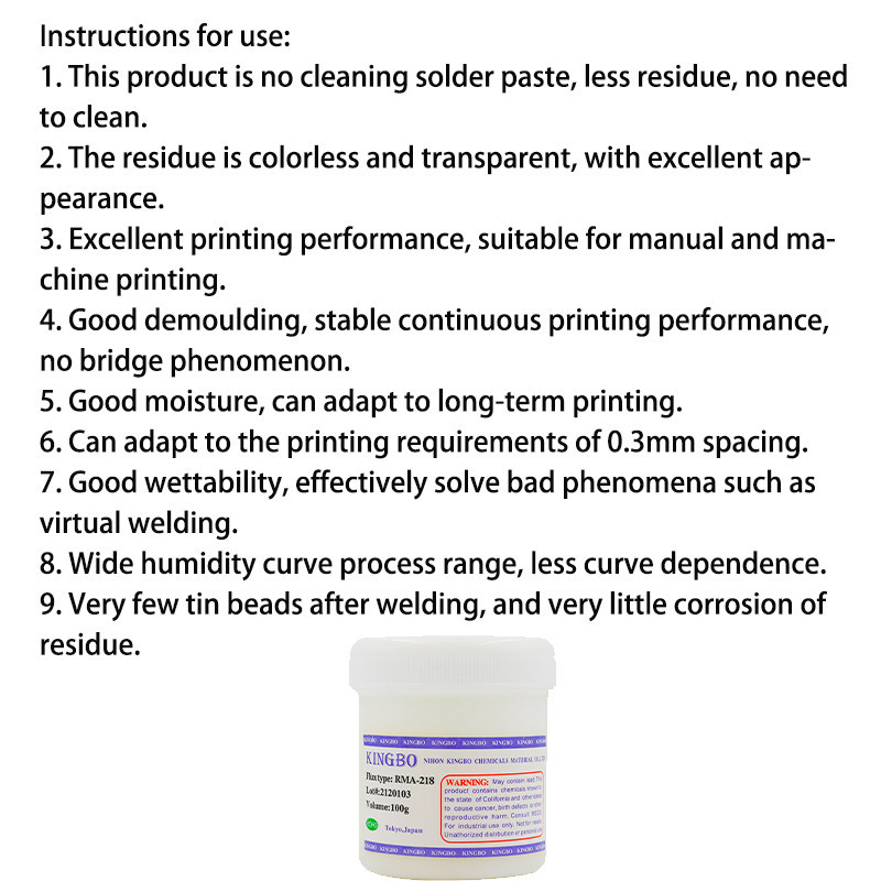 100G Flux Rma-218 / Minyak Solder / Pasta Solder
