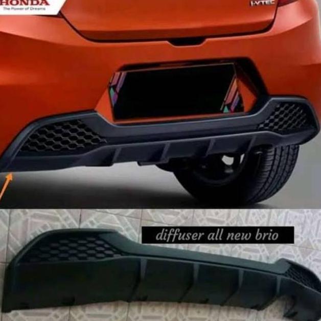 DIFFUSER BRIO RS 2019 SPOILER BUMPER BELAKANG ALL NEW BRIO