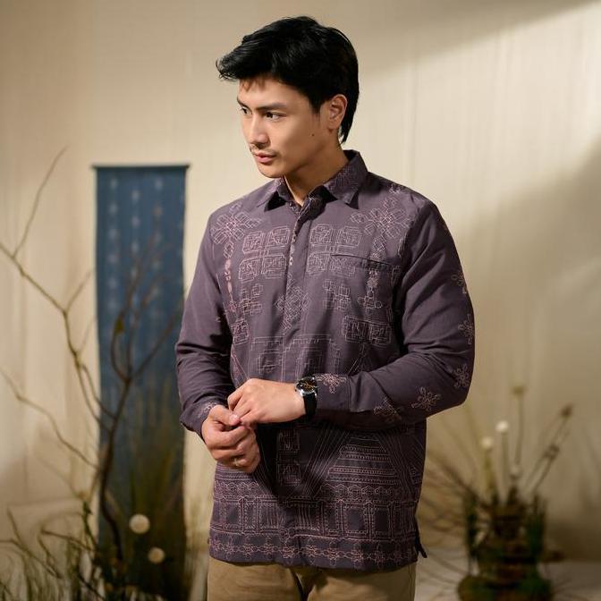 ZM Zaskia Mecca - Couple Set 1 - Gamis & Kemeja Pria - Jejak Teduh Series Ruma - Koleksi Ramadhan Se