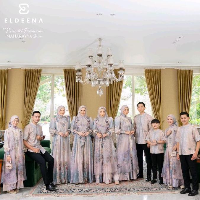 Eldeena Syari Sarimbit Couple Keluarga MAHARAYYA PREMIUM Series by Eldeena Syari Sets Ibu Ayah Anak 