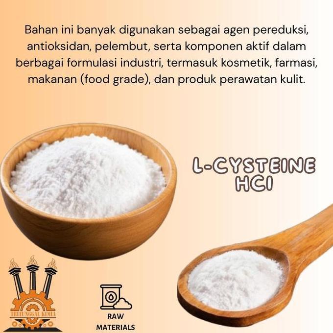 Bubuk L-Cysteine Hydrochloride 50Gr Bahan Industri Kosmetik, Farmasi, Dan Food Grade