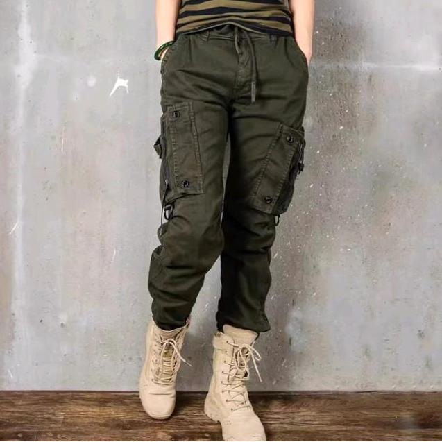 Celana Panjang Jogger Cargo Stretch Pria Wanita Slim Fit Joggeants Outdoor Sporty