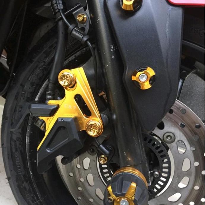 Paket 3 In 1 Cover Kaliper Plus Jalu As Roda Plus Baut Spakbor Variasi For Yamaha Nmax Aerox 155 Mot