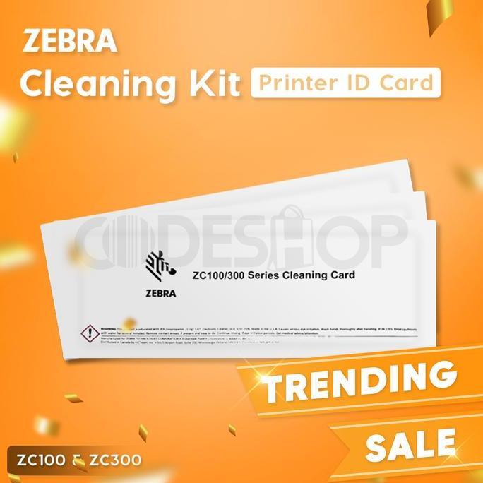 TERBARU - CLEANING KIT ID CARD PRINTER ZEBRA ZC100 / ZC 300 PEMBERSIH ID CARD
