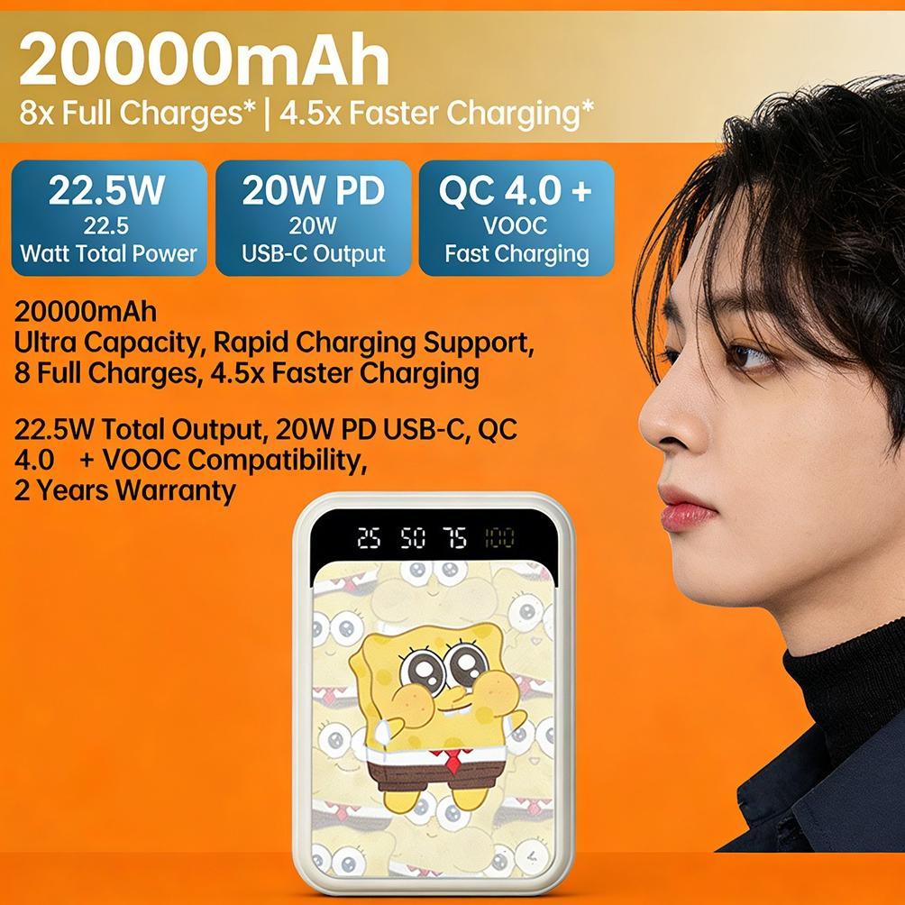 bestpromo lentiven powerbank 20000mah cute mini kartun fast charging