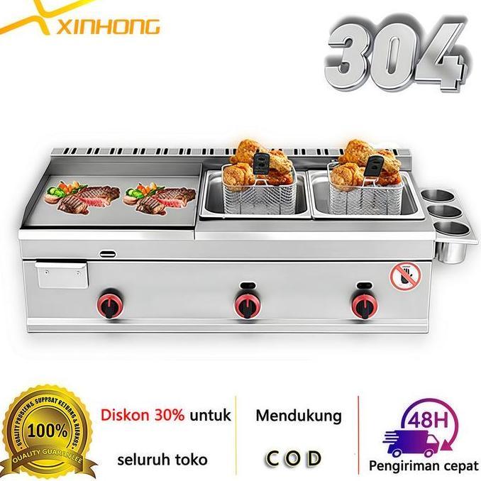 Murah Xinhong Wajan Burger Wajan Burger Tugas Berat Wajan Burger Tipe Gas Wajan Burger Untuk Bisnis 