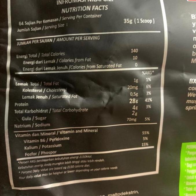 Erganzen- Bxn Nutrition Xtreme Whey 5 Lbs Bxn Whey Protein Bpom Halal