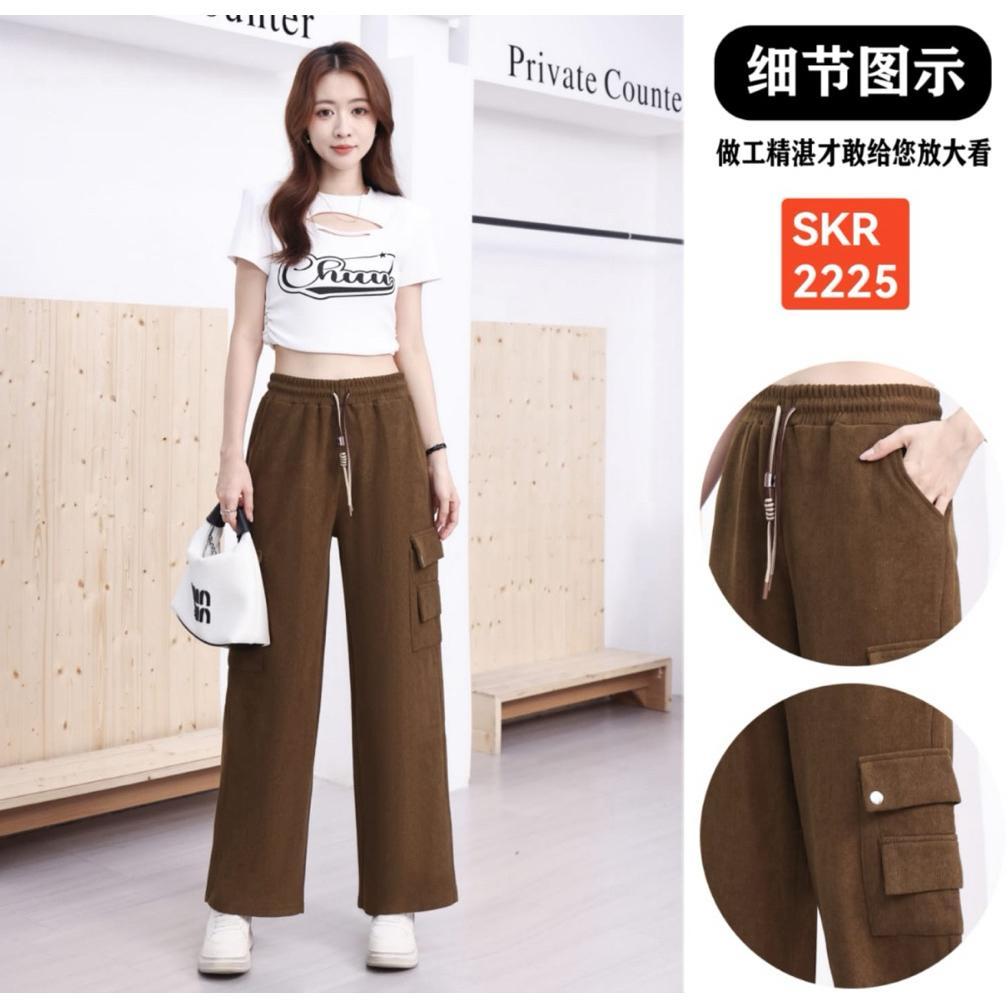 Celana Wanita - Celana Cordoray Kulot Cargo 2225 Import / Celana Kodorai Kargo Kulot / Celana Codora