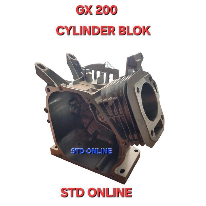 GX200 BLOK MESIN CYLINDER BLOCK MESIN HONDA 6.5PK BORING BLOK CRANKCASE BLOK GX 200 ORIGINAL DAN TER